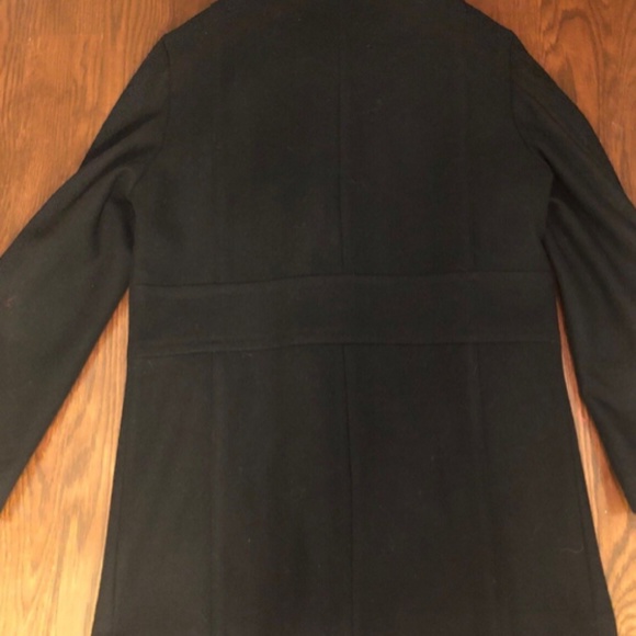 INC International Concepts Black Button Up Wool Winter Lined Coat Mens SZ M New - Picture 6 of 8